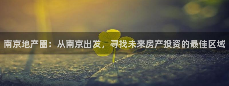 新宝5登录网址：南京地产圈：从南京出发，寻找未来房产投资的最