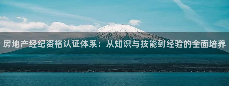 新宝5：房地产经纪资格认证体系：从知识与技能到经验的全面培养