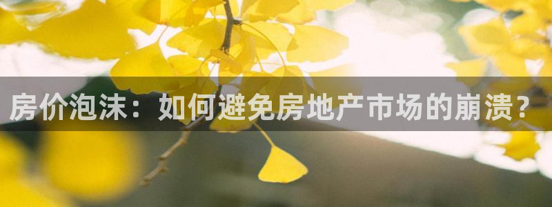 新宝5首页：房价泡沫：如何避免房地产市场的崩溃？