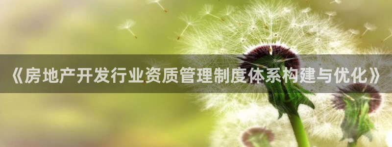新宝5月：《房地产开发行业资质管理制度体系构建与优化》
