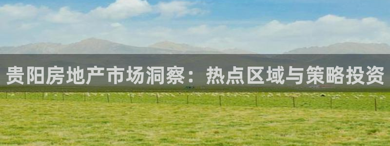 新宝5 测速：贵阳房地产市场洞察：热点区域与策略投资