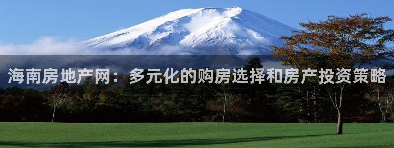 新宝5褚32OO59：海南房地产网：多元化的购房选择和房产投