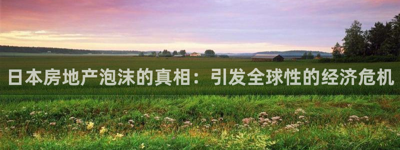 新宝5招商部：日本房地产泡沫的真相：引发全球性的经济危机