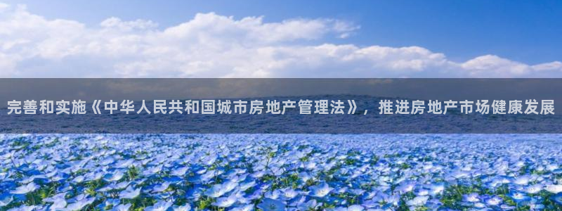 新宝5褚74OOO5：完善和实施《中华人民共和国城市房地产管