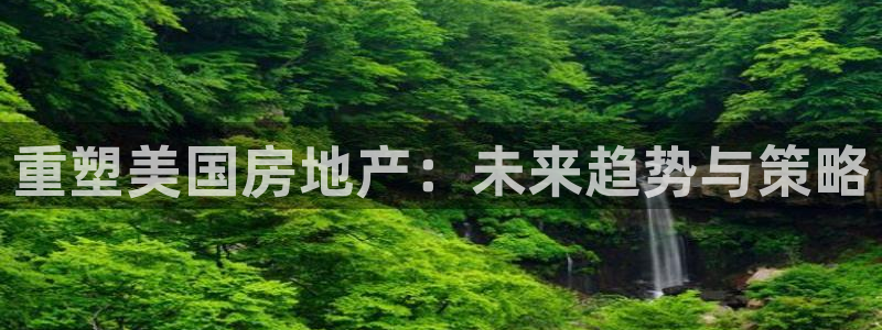 新宝 5测速：重塑美国房地产：未来趋势与策略