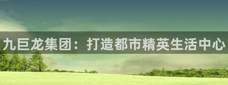 新宝5官方网站：九巨龙集团：打造都市精英生活中心