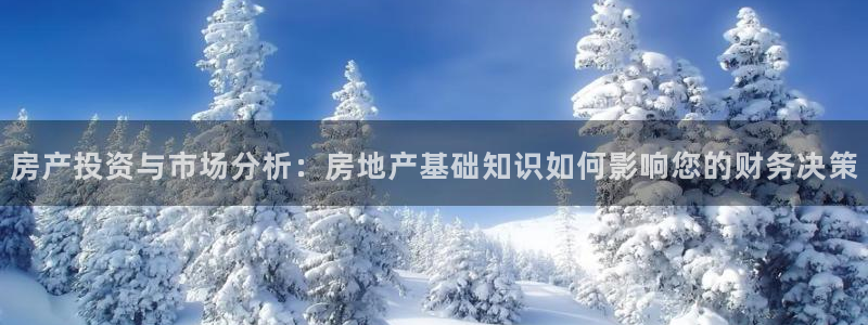 新宝5授权：房产投资与市场分析：房地产基础知识如何影响您的财